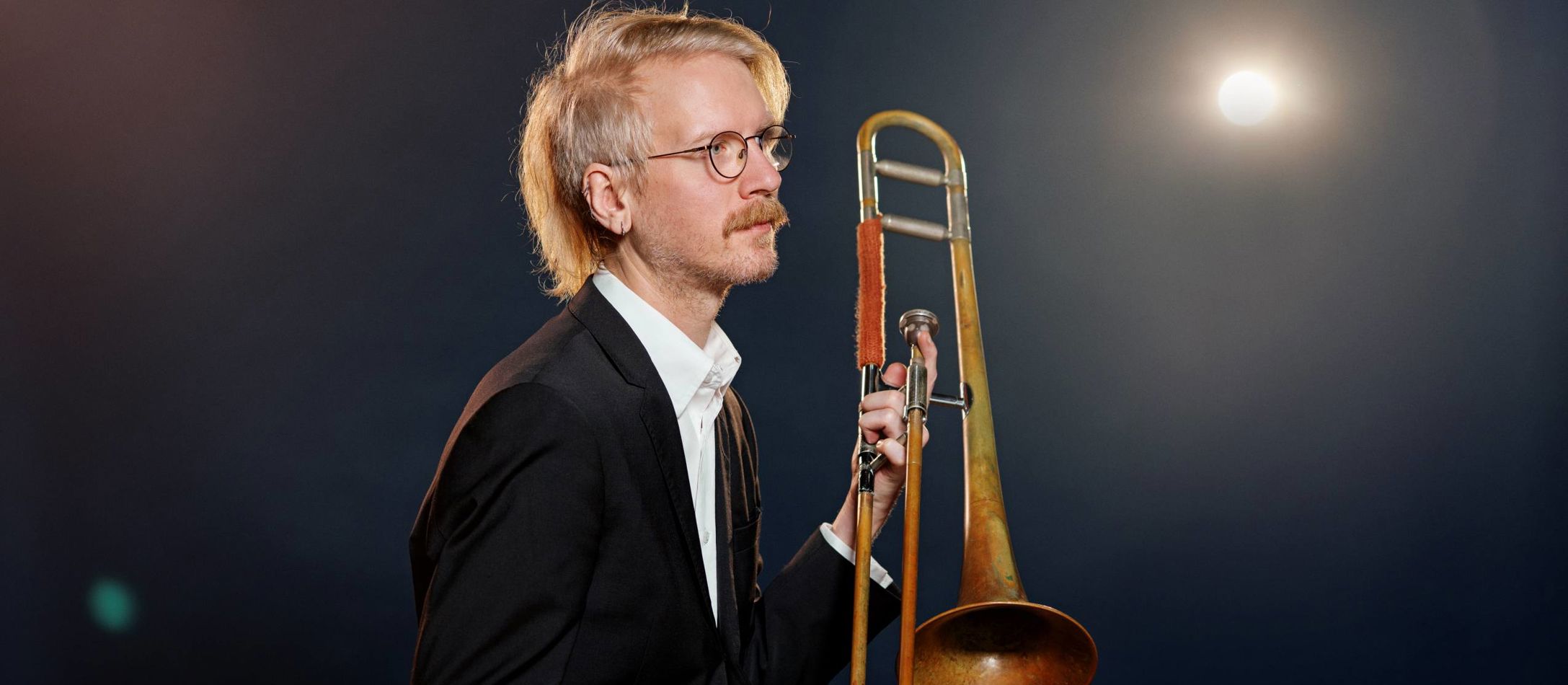 Portræt af Petter Hängsel, basun