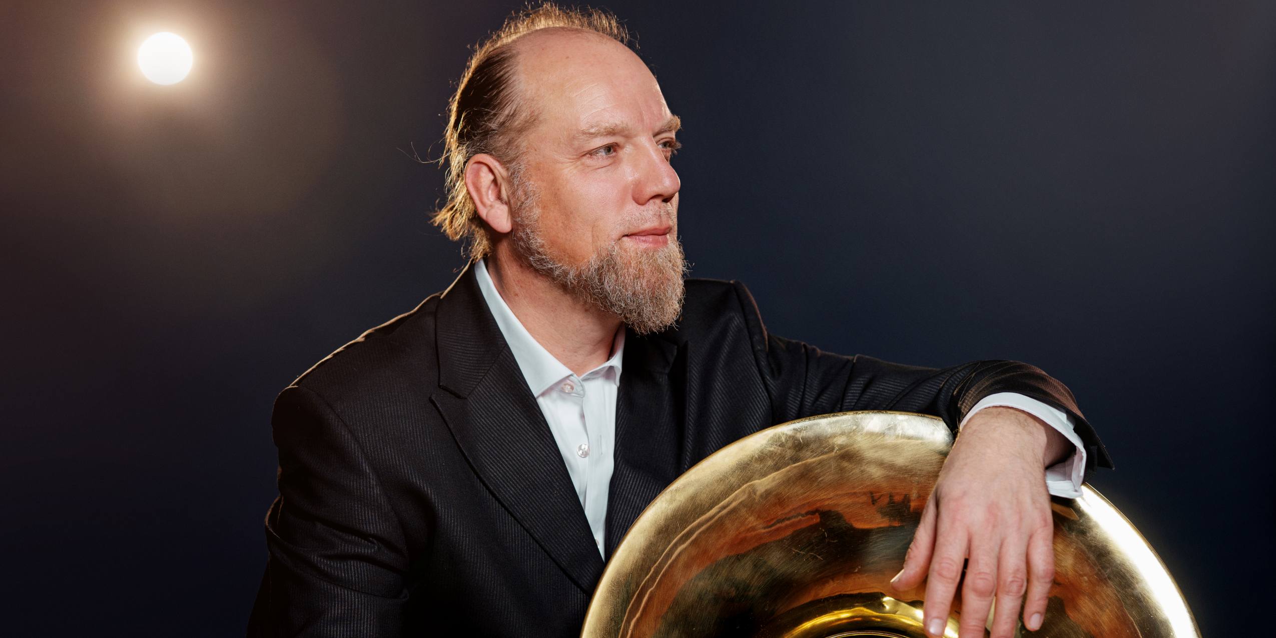 Portræt af Jakob Munck Mortensen, basun / tuba